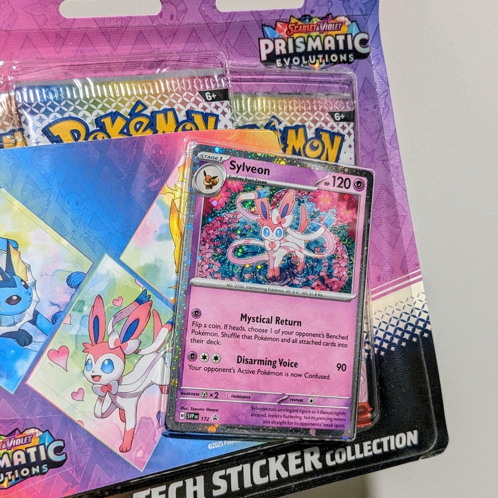 💎 Prismatic Evolutions 💎 Tech Sticker Collection Full Set of 3 - Pokemon Cards - Picture 4 of 12